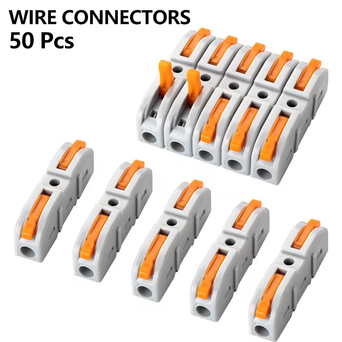 🔥🛠️Universal Quick Lever Electrical Wire Connectors (24-12 AWG) Assortment (50/100Pcs) + Wire Stripper