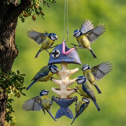 Creative Fish Skeleton Hanging Bird Feeder