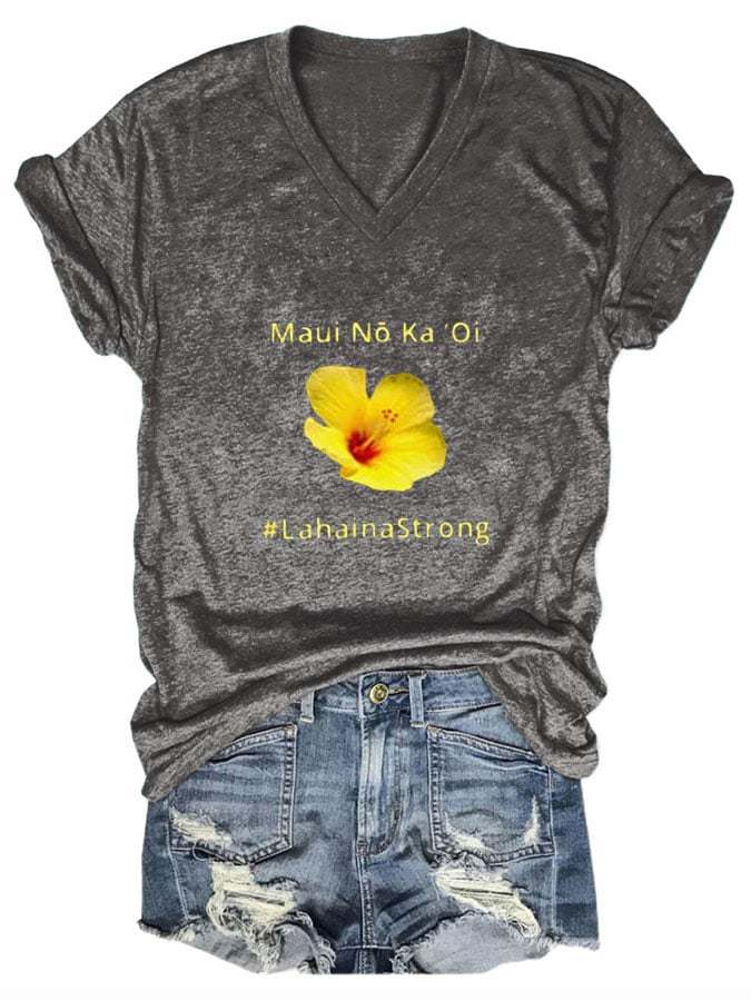 Women's Lahaina Strong V Neck T-Shirt