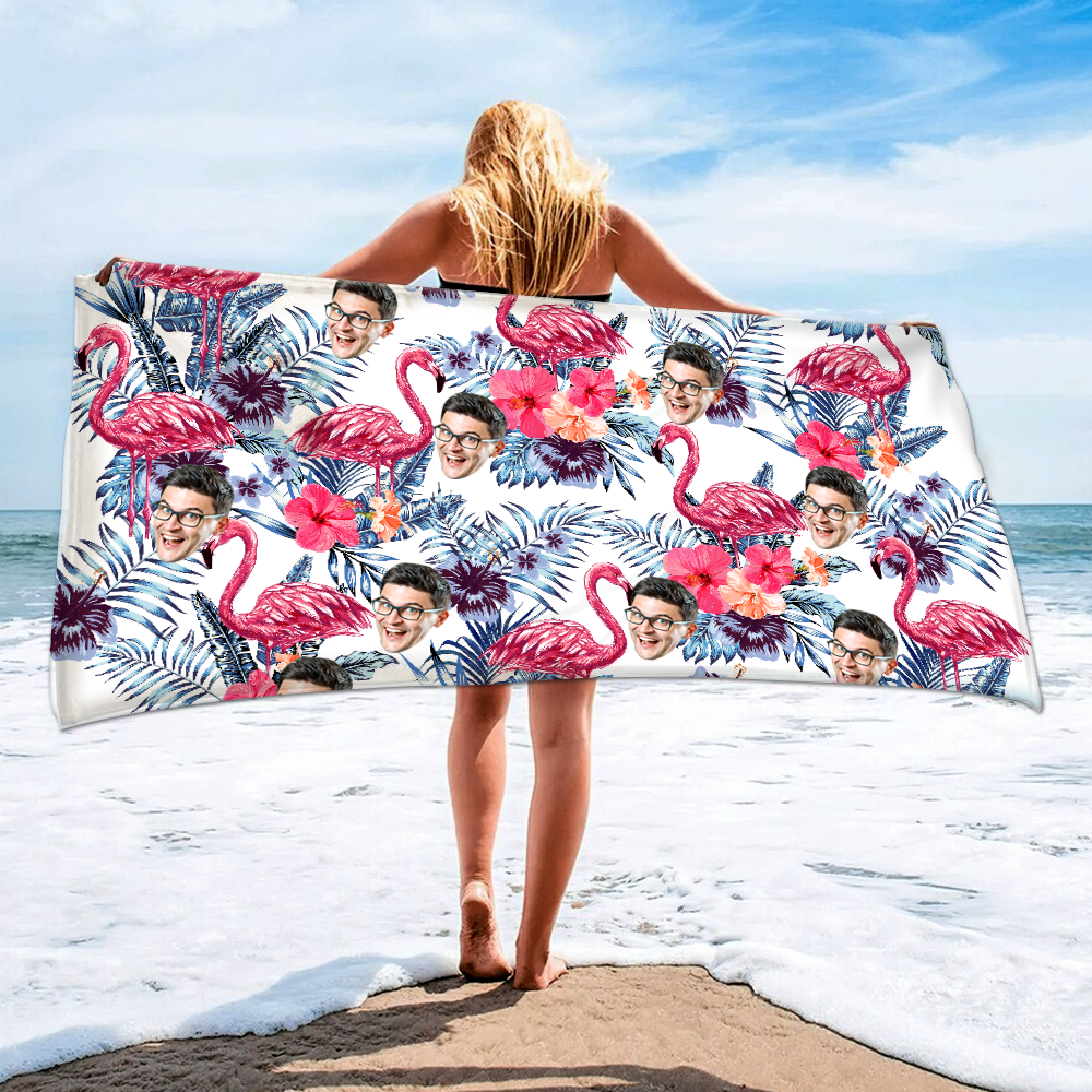 Personalized Sea Summer Beach Towels, Custom Photo Gifts, Summer Towels