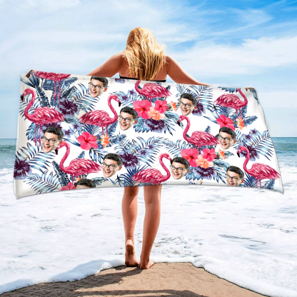 Personalized Sea Summer Beach Towels, Custom Photo Gifts, Summer Towels