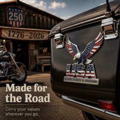 49% OFF - ★USA Faith, Family & Freedom★ Metal Emblem