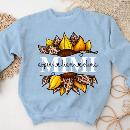 Leopard Yellow Sunflower Mimi And Kids CL01 Sweatshirt