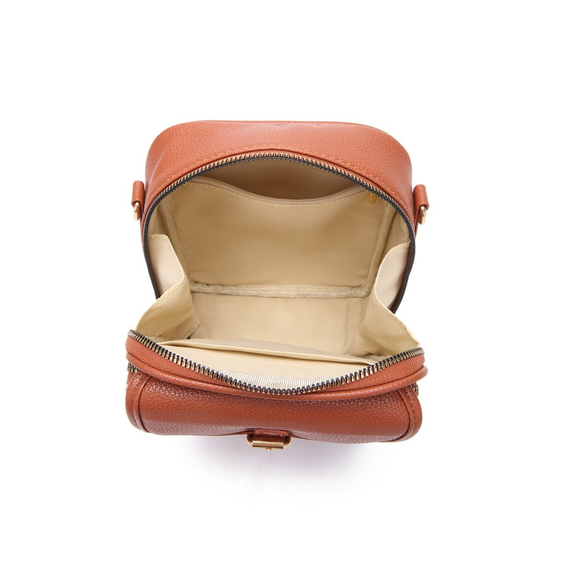 🔥LAST DAY 49% OFF- Crossbody Leather Bag - Brown / 20.5 x 15 x 6.5 cm