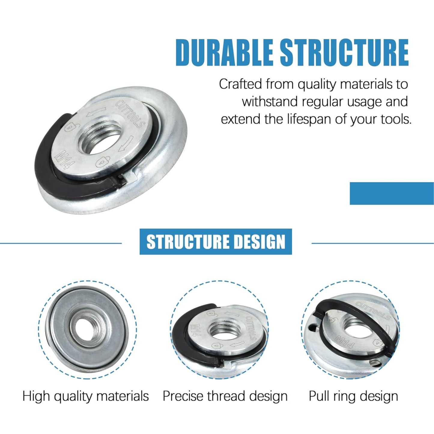 Angle Grinding Tool Flange Nut🔧, 1 SET(2 PCS)