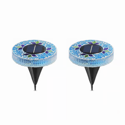 ✨ EDITORS' PICK: 50% OFF丨🌙 Solar Mosaic Disk Garden Lights