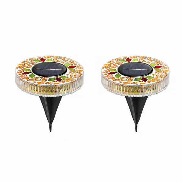 ✨ EDITORS' PICK: 50% OFF丨🌙 Solar Mosaic Disk Garden Lights