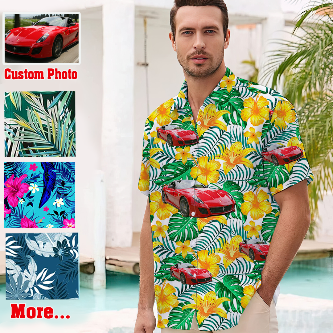 Personalized Car Photo Hawaiian Shirts