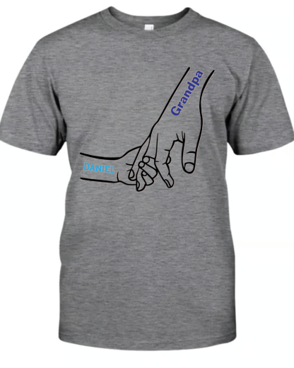 Grandpa And Kids Hold Hand