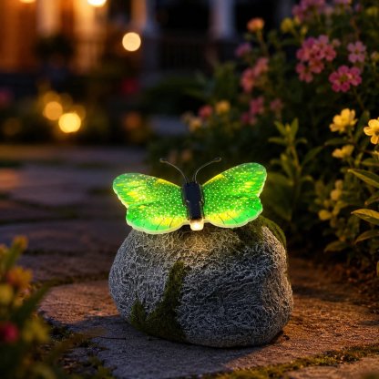 🥳SUMMER HOT SALE ✨🦋Illuminated Butterfly Stone Garden Light