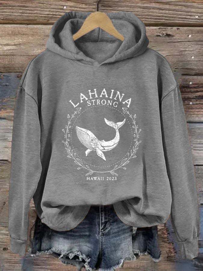 Women's Maui Humpback Whale Casual Hoodie
