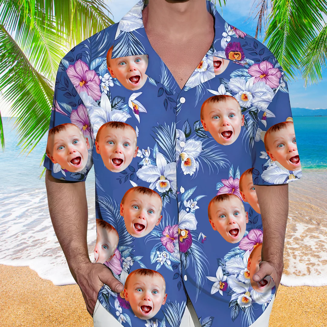Personalized Hawaiian Shirt with Face,Custom Hawaiian Shirt