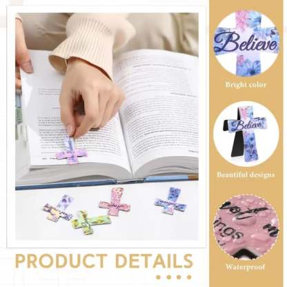 📖16 Pcs Magnetic Cross Bookmarks Gifts for Bible Study, Readers, Teachers, Students🌸✝️