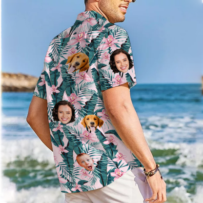 Custom Hawaiian Shirt with Face, Gift for Dad, Grandpa