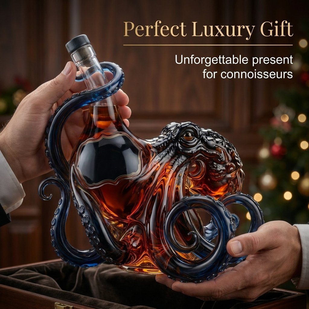 🔥3D Sculpted Octopus Collector's Edition Bottle
