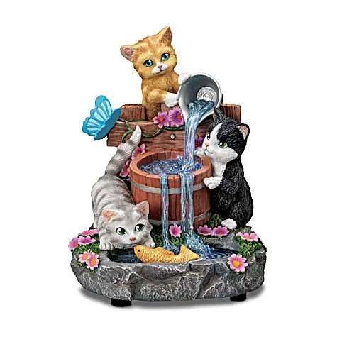 Cat Sculptures With Built-In LED Lights