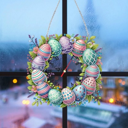 DIY Butterfly Acrylic Special Shape Diamond Painting Clock Pendant Kit