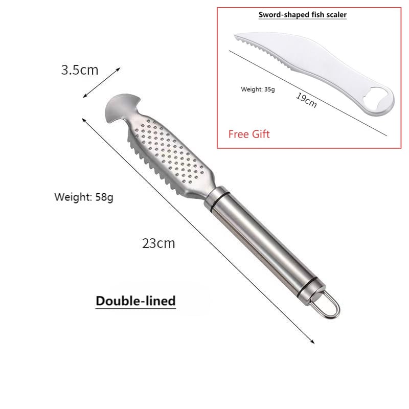 🐟2-in-1 Stainless Steel Fish Scaler + Ginger Grater