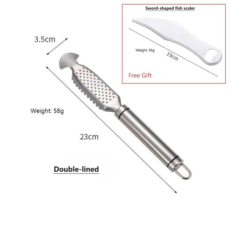 🐟2-in-1 Stainless Steel Fish Scaler + Ginger Grater