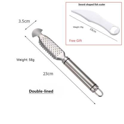 🐟2-in-1 Stainless Steel Fish Scaler + Ginger Grater