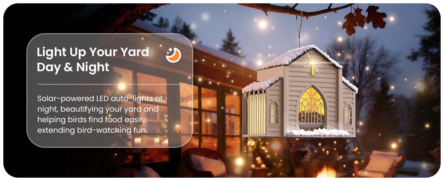 ✝️Last Day 50% OFF-🔥Church-Shaped Metal Solar Bird Feeder🎁