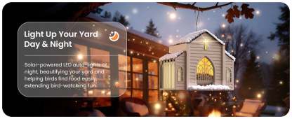 ✝️Last Day 50% OFF-🔥Church-Shaped Metal Solar Bird Feeder🎁