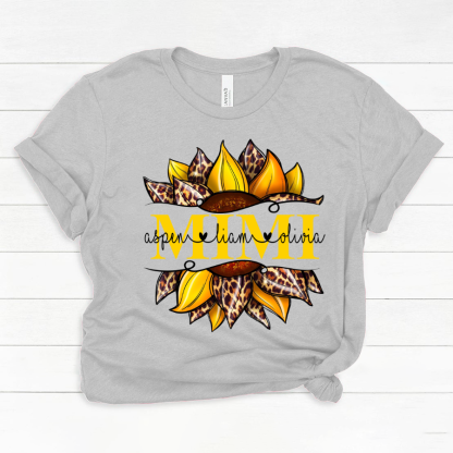 Leopard Yellow Sunflower Mimi And Kids CL01 Classic Canvas