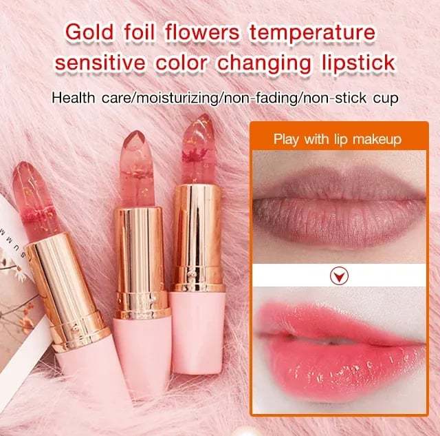 Crystal Jelly Flower Color Changing  Lipstick-✨GIFT🎁