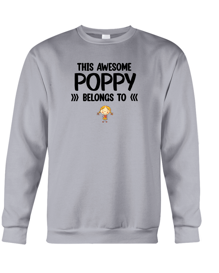 This Awesome Poppy Belongs To, Custom Poppy And Kids, Grandpa Gift TH