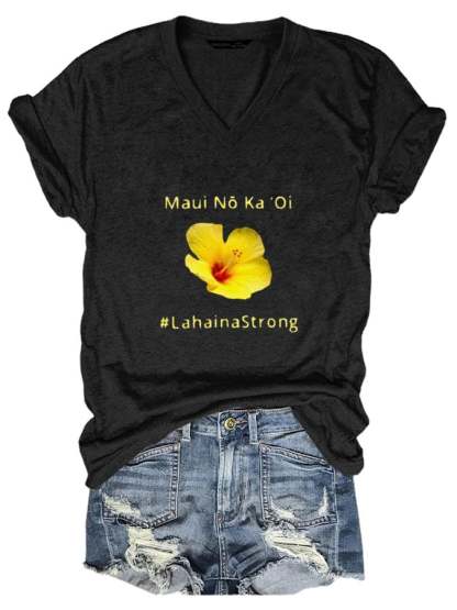 Women's Lahaina Strong V Neck T-Shirt