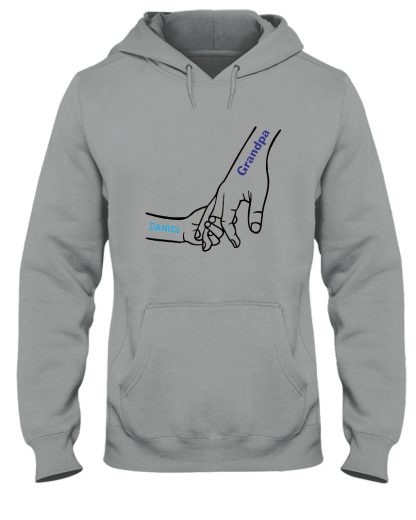 Grandpa And Kids Hold Hand