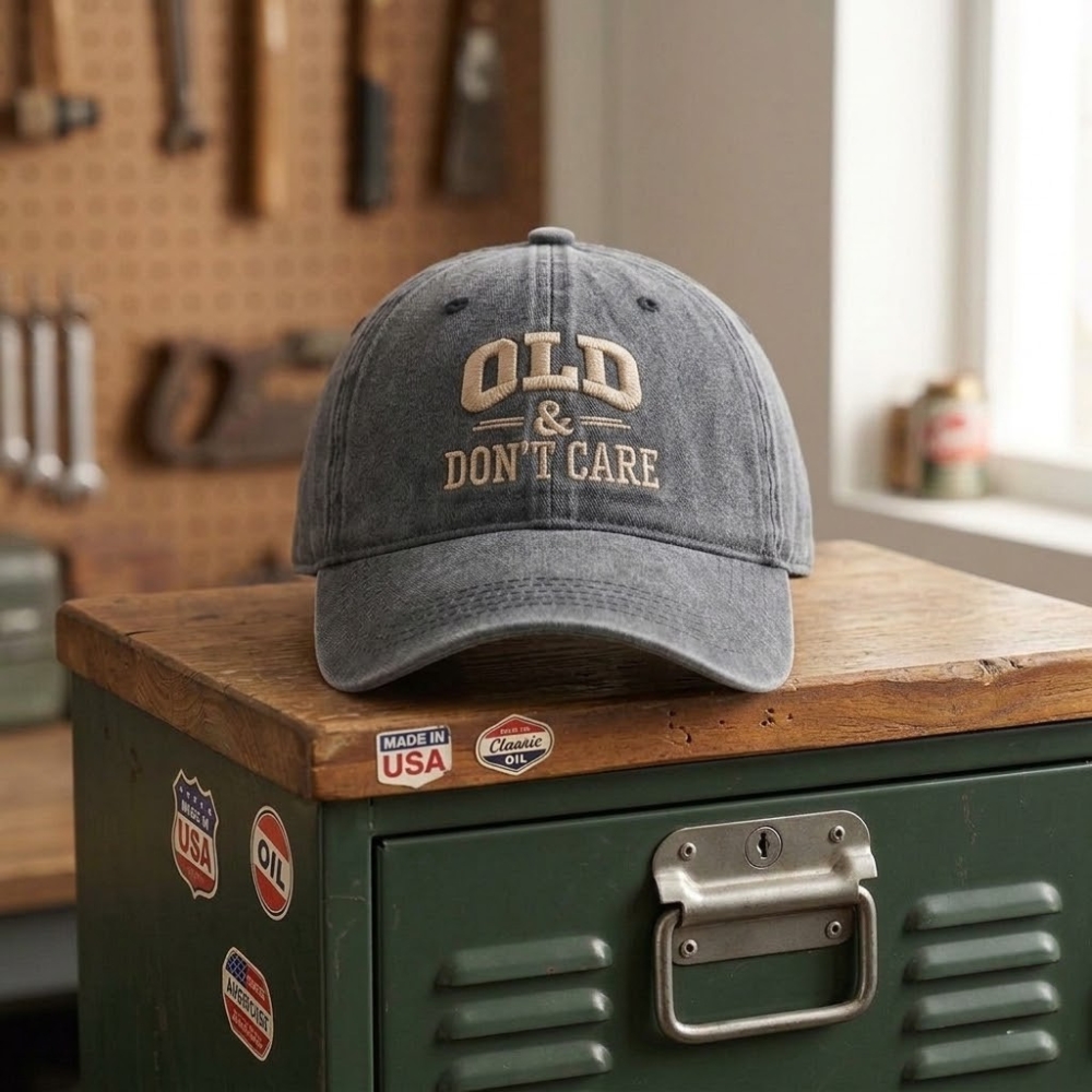 OLD & DON'T CARE Baseball Cap –  Adjustable Cap for Men, Perfect Gift For Dad Low Profile Dad Hat