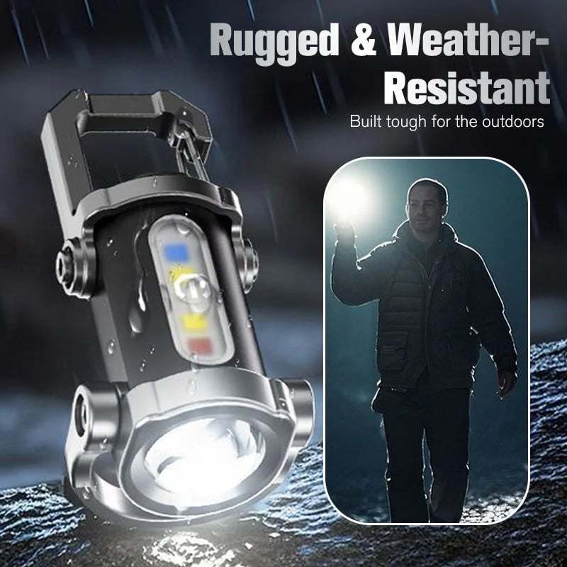 Portable Rechargeable Bright Keychain Flashlight