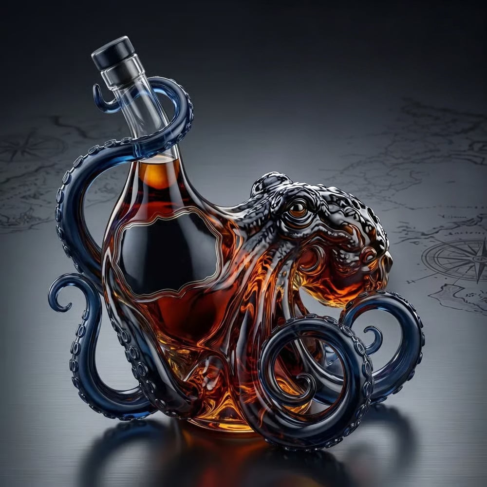 🔥3D Sculpted Octopus Collector's Edition Bottle