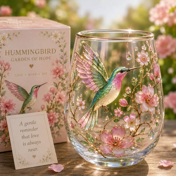 🔥LAST DAY 50% OFF - 🌸🌿 Limited Edition 2026 Garden Morning Bliss Glass Tea Cup☀️☕ - Hummingbird