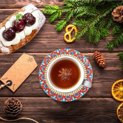 8pcs DIY Diamond Painting Coaster Mandala Wooden Cup Coaster