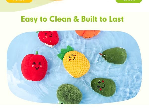 Hahaland 16Pcs My First Fruit Vegetable Color Sorting Play Food-Crinkle,Rattle,preschool Toy,Baby Toys 6-12 Months Montessori learning Toys for 1 Year Old Boy Girl Gifts Toddler Easter Basket Stuffers