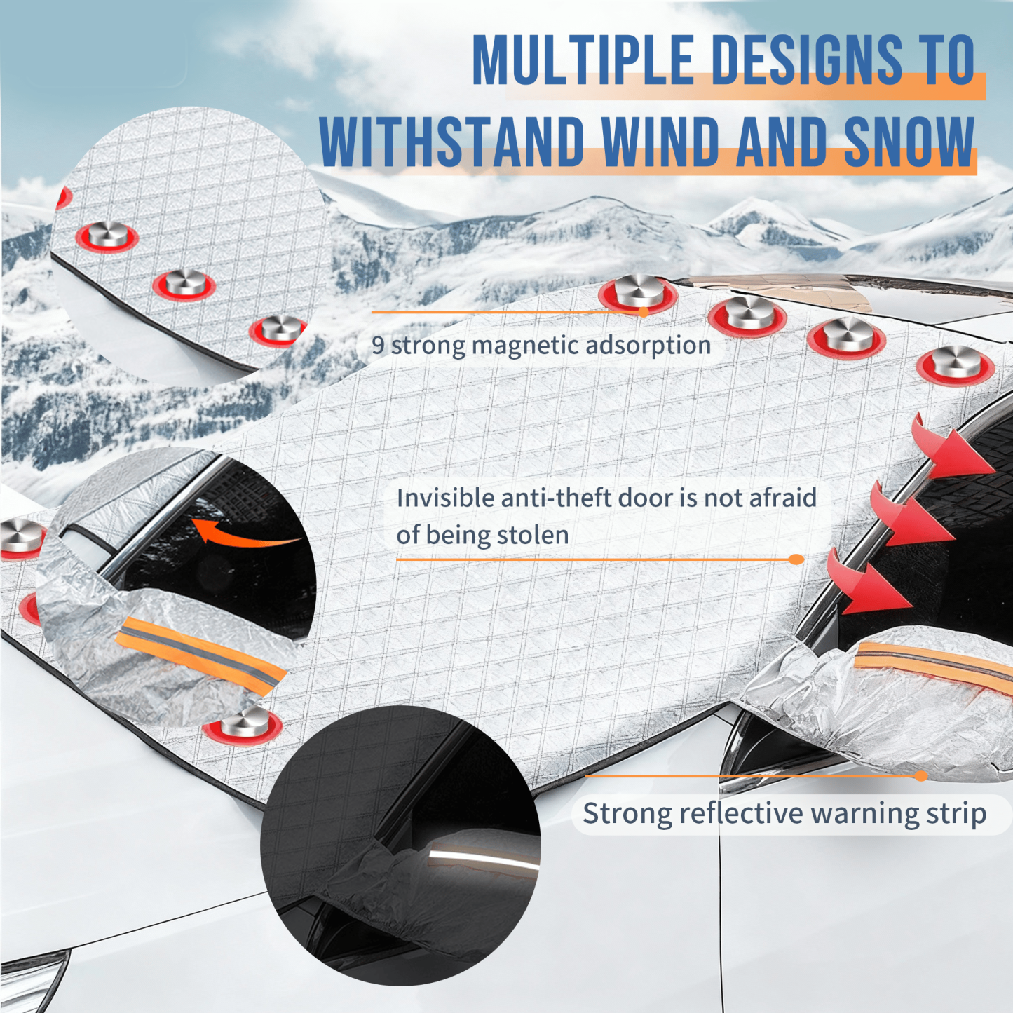 🏆Flash Sale⚡ 50K+ SOLD!🚗4-Layer Magnetic Windshield Cover for Car