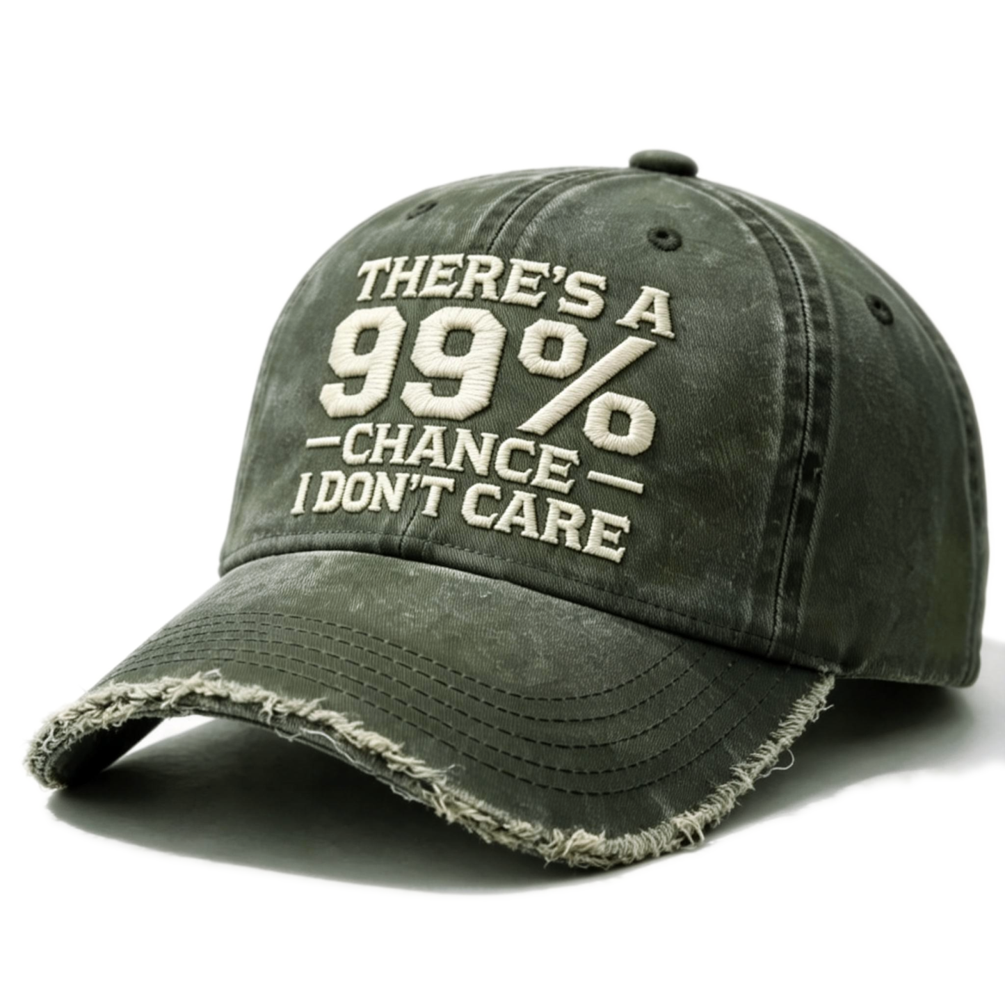 There's A 99% Chance I Don't Care Embroidery Cap