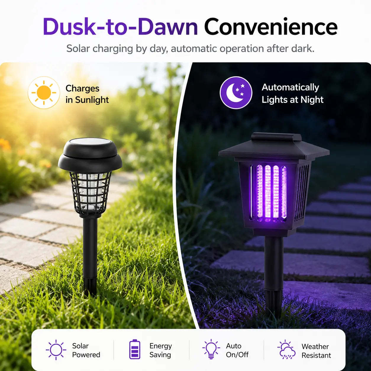 🔥Limited Time 49% Off✨Solar Mosquito Zapper Light – Outdoor Garden Stake Lamp