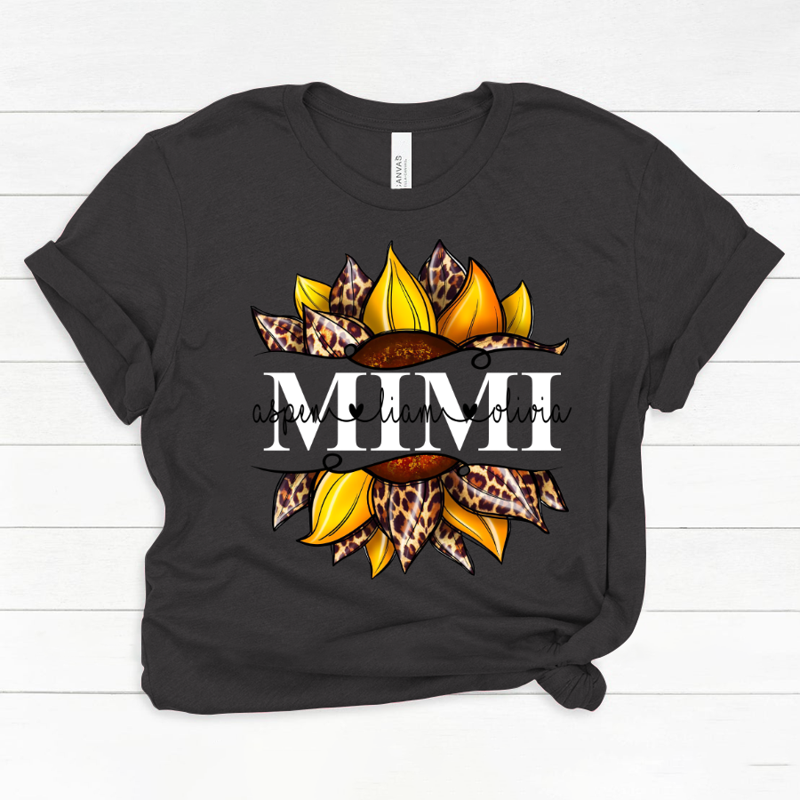 Leopard Yellow Sunflower Mimi And Kids CL01 Classic Canvas