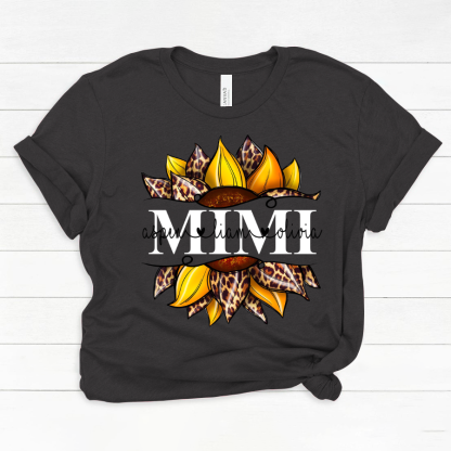 Leopard Yellow Sunflower Mimi And Kids CL01 Classic Canvas