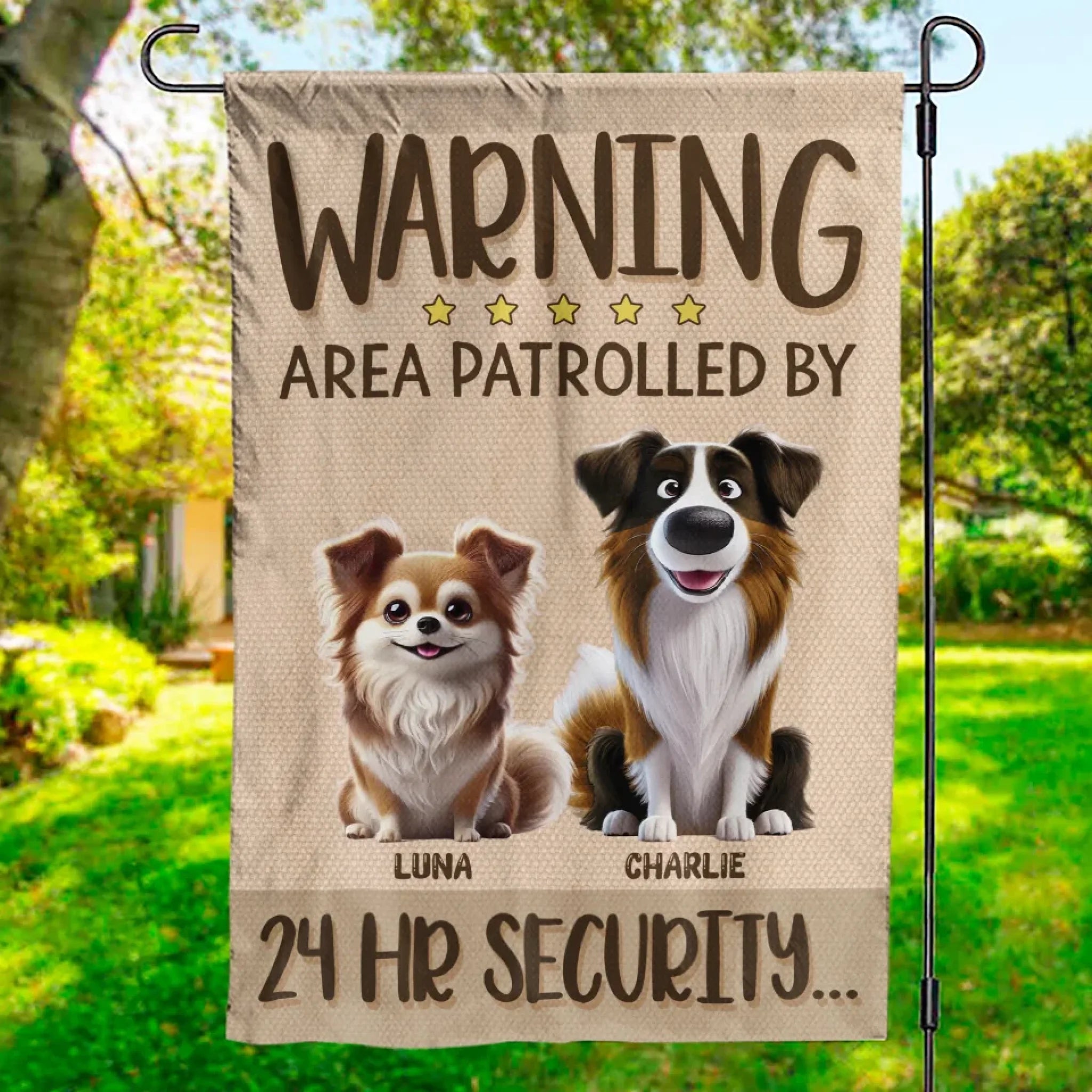 Fierce Love, Fearless Guard - Dog Personalized Custom Flag - Gift For Pet Owners, Pet Lovers