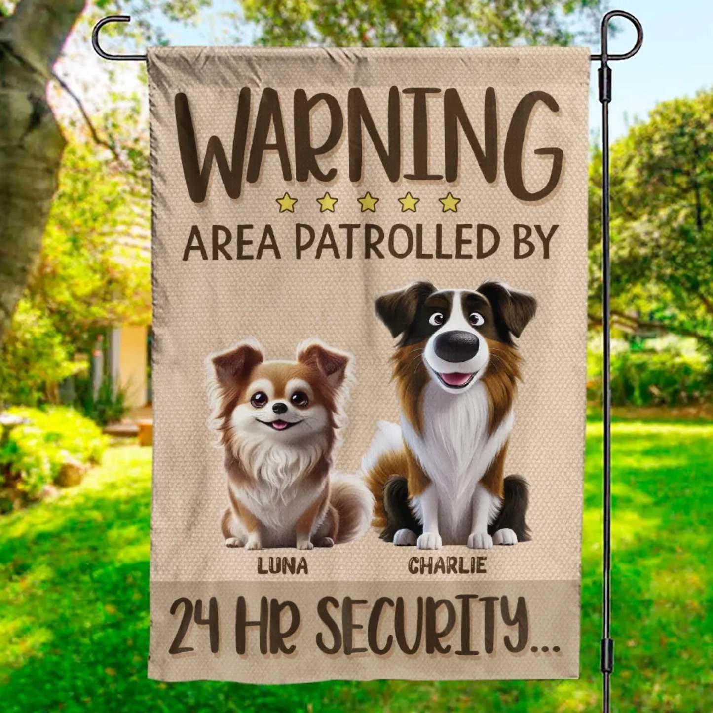 Fierce Love, Fearless Guard - Dog Personalized Custom Flag - Gift For Pet Owners, Pet Lovers