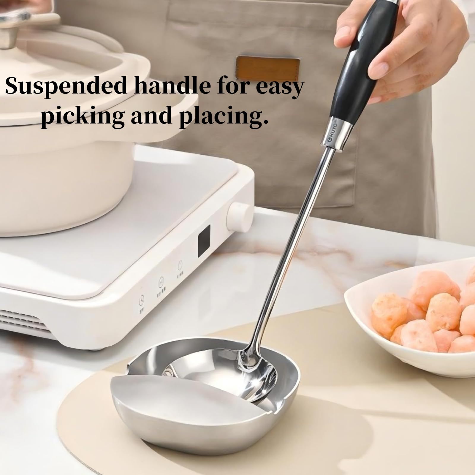 304 Stainless Steel Spoon Rest & Multipurpose Kitchen Utensil Holder