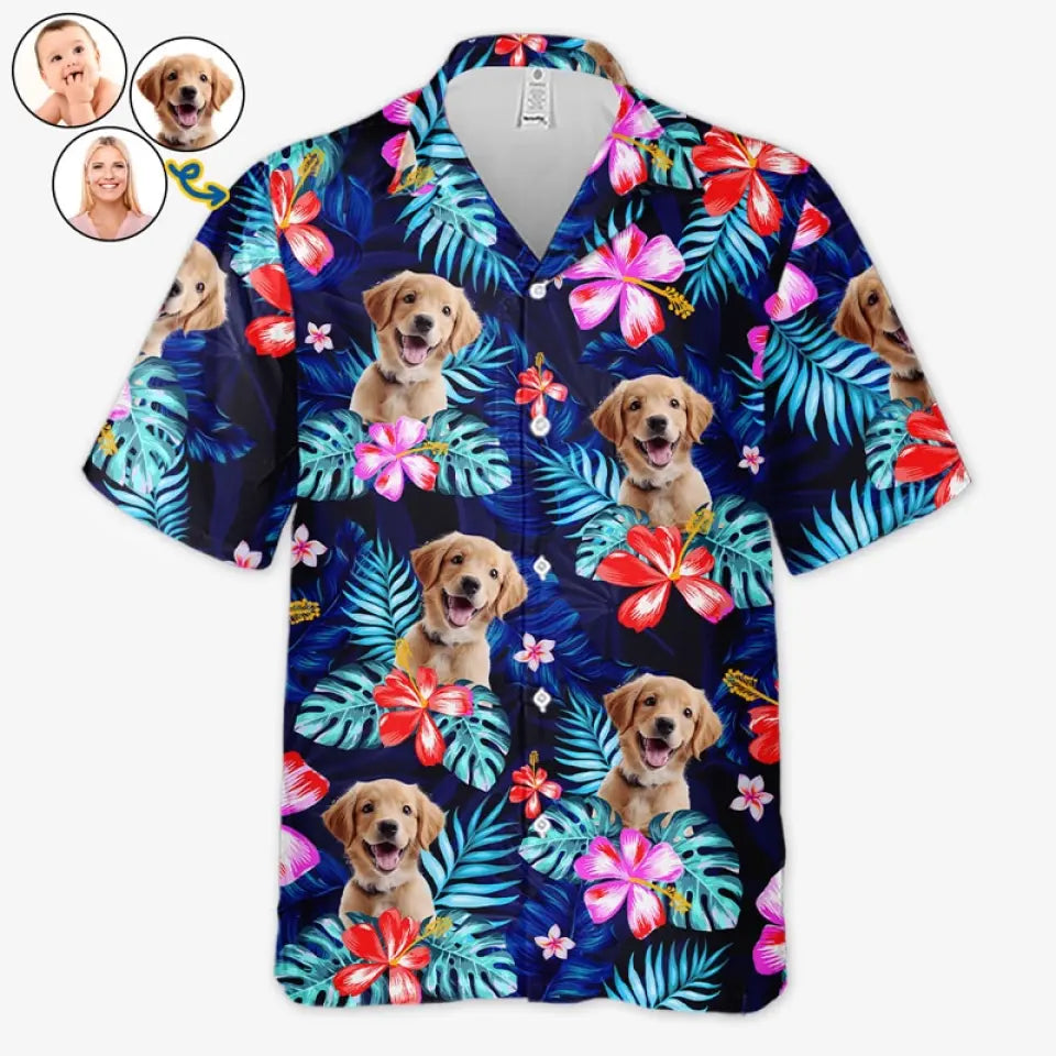 Custom Photo It's Summer & Time For Wandering - Dog & Cat Personalized Custom Unisex Tropical Hawaiian Aloha Shirt