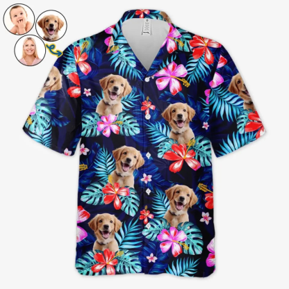 Custom Photo It's Summer & Time For Wandering - Dog & Cat Personalized Custom Unisex Tropical Hawaiian Aloha Shirt
