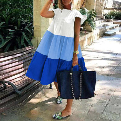 Women Summer  Holiay Vintage Ruffled Party Dresses