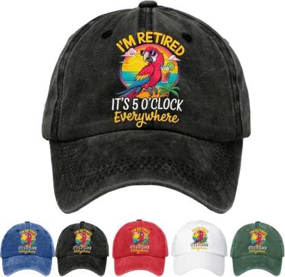 Happyhour Cap-Adjustable Cotton Breathable Baseball Cap-Retirement Gifts