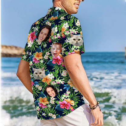 Custom Birthday Hawaiian Shirt with Face